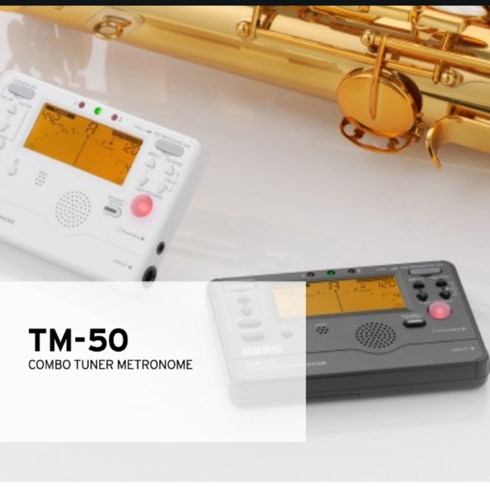 Korg TM-50 PW Combo Tuner/Metronome Black